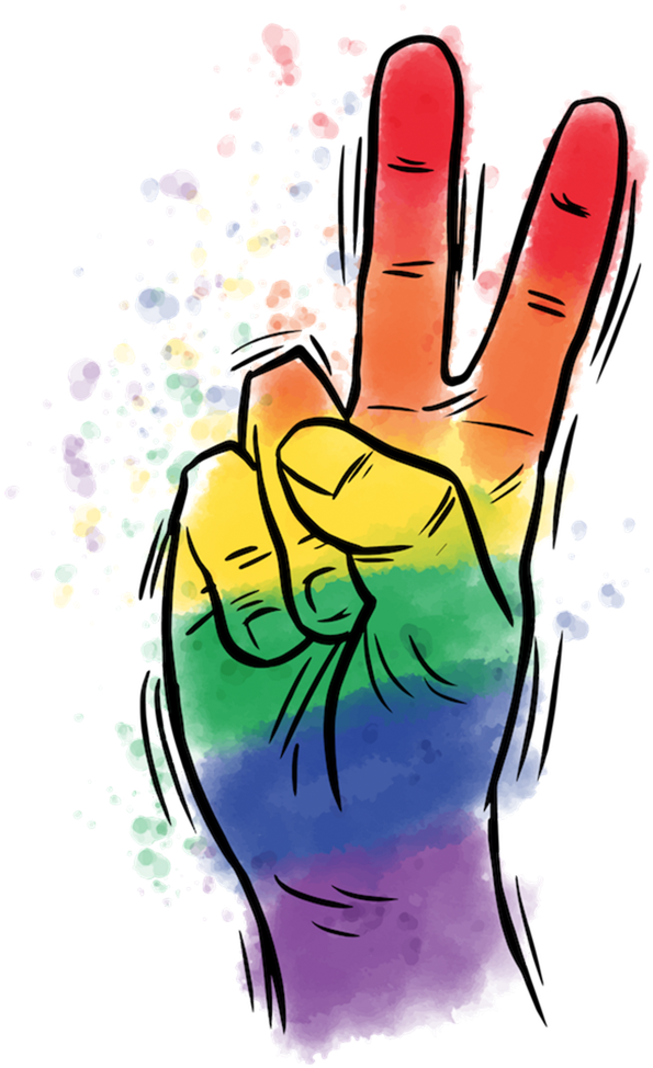 Rainbow Peace Sign - Illustration (768x1200), Png Download