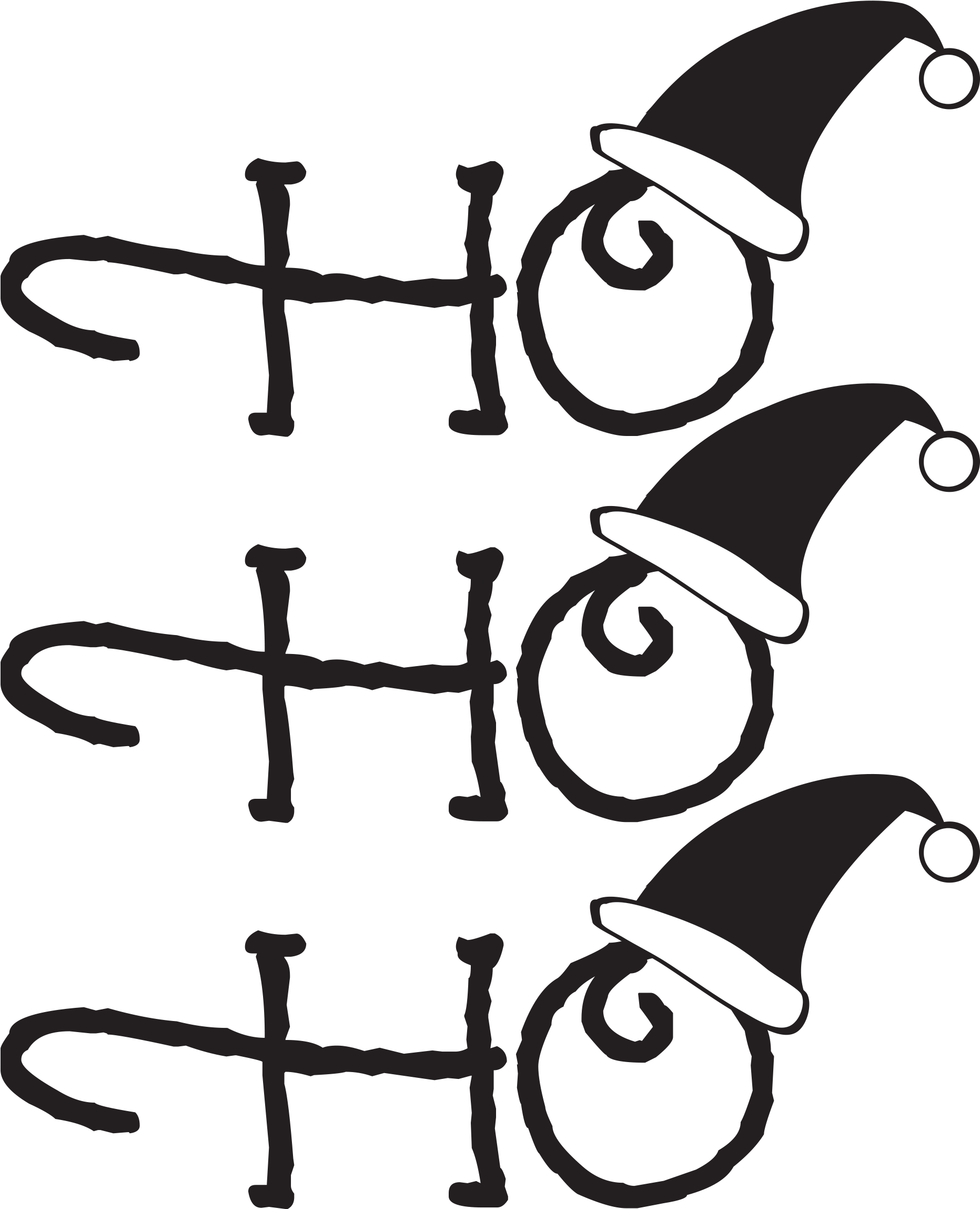 Clipart Ho Ho Ho (2400x2400), Png Download