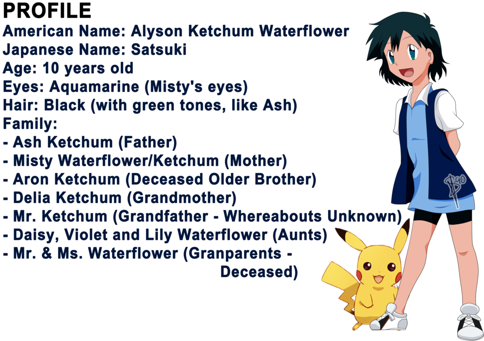 “ Ok, So Here's My Pokéshipping Fan Baby Finally Colored - Pokemon Alyson Ketchum (1024x722), Png Download