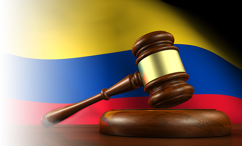 Colombian Law Flag - Legal System Ksa (820x496), Png Download