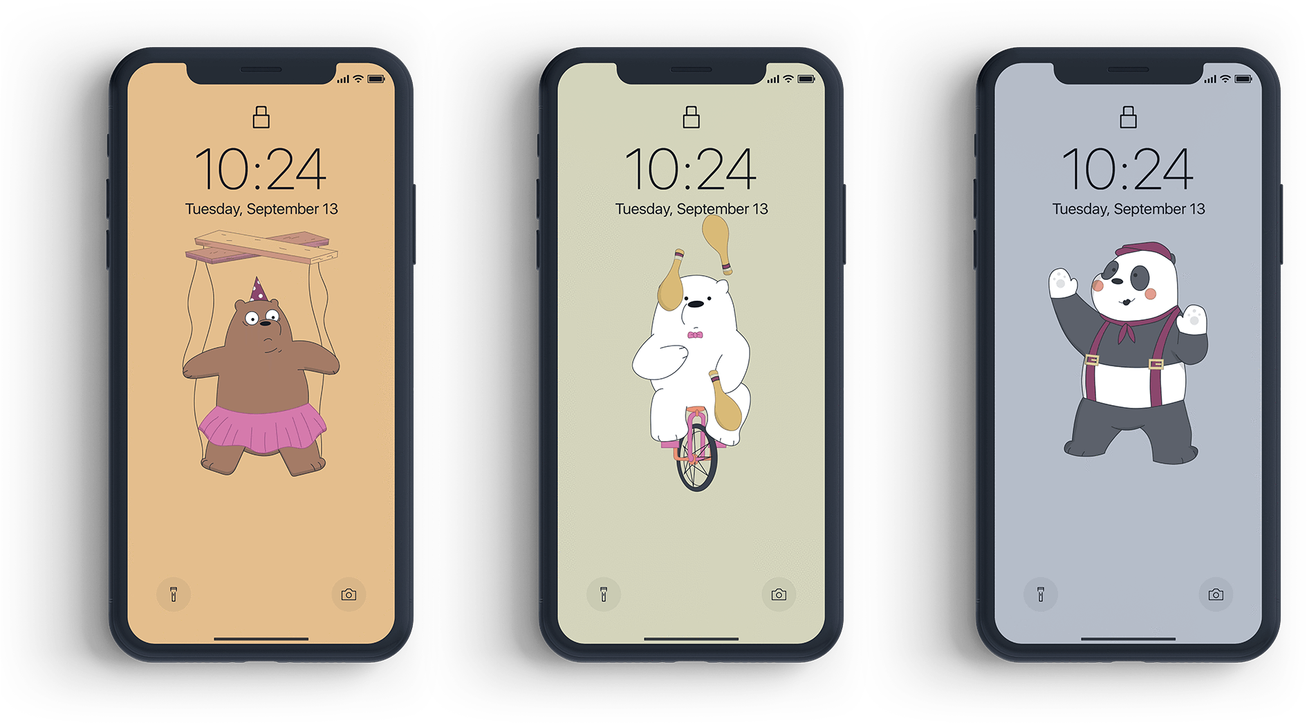 We Bare Bears X Circus Theme - Iphone (2000x2000), Png Download