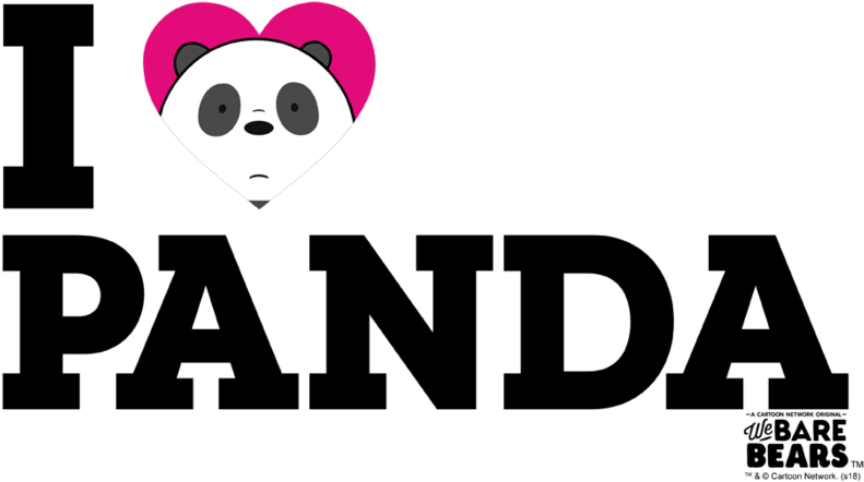We Bare Bears Heart Panda Men's Regular Fit T-shirt - Cartoon (820x500), Png Download