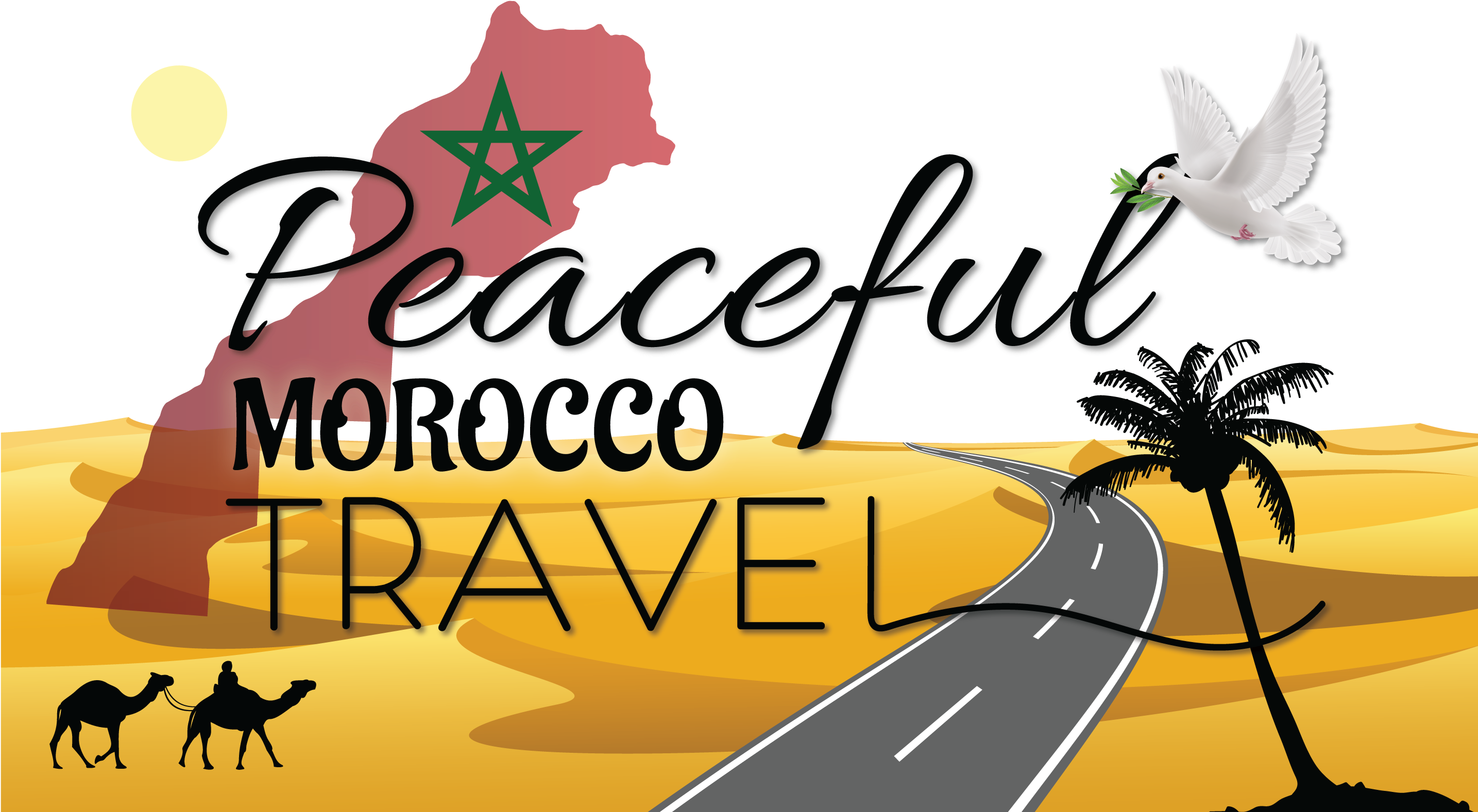 Travel And Transport Agency In Fez Morocco - Peaceful Morocco (2868x1653), Png Download