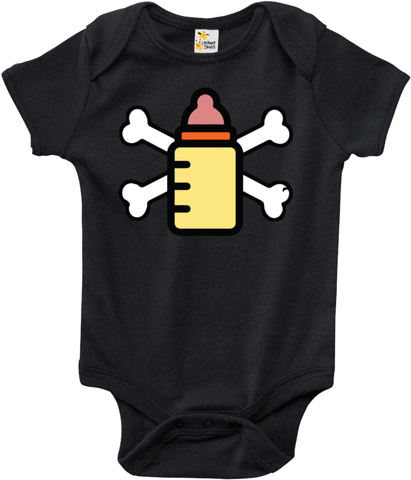 Bottle And Crossbones - Infant Bodysuit (870x1024), Png Download