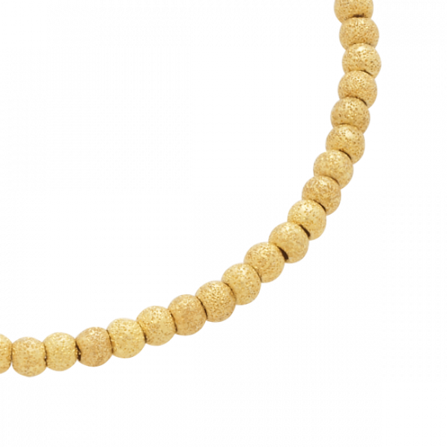 Gold-plated Bracelet With Faceted Beads - Choker (650x650), Png Download
