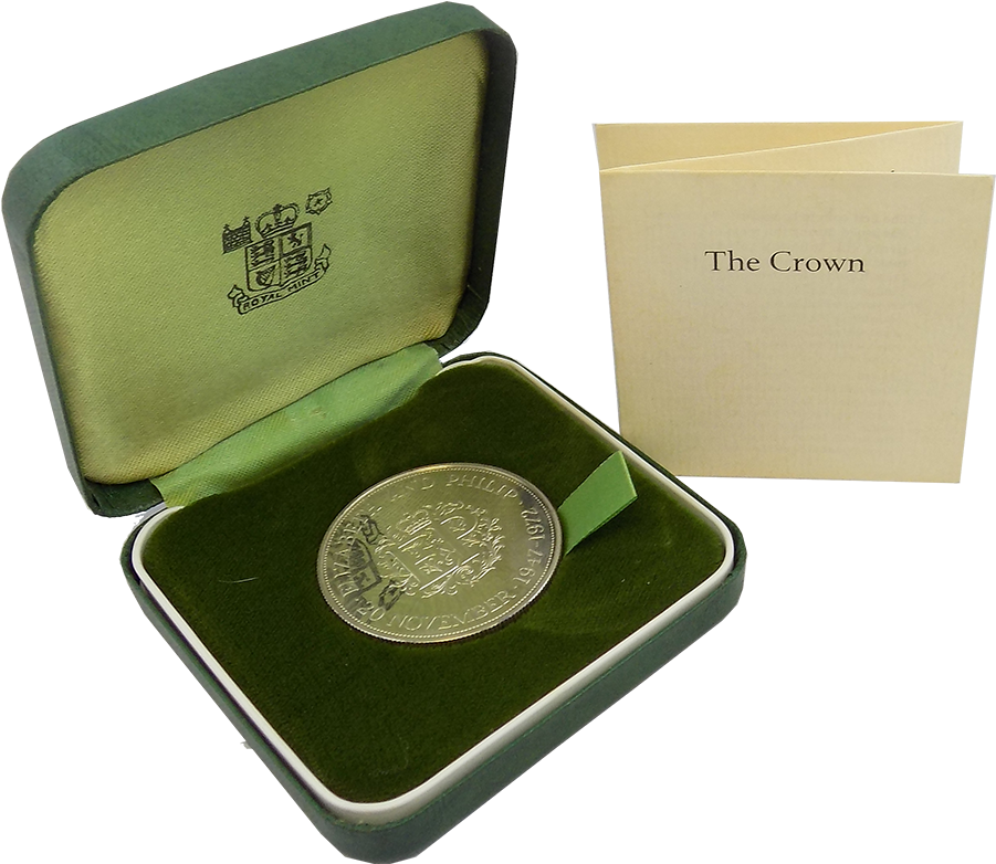 Pre-owned 1972 Elizabeth And Philip Silver Proof Crown - Coin (900x900), Png Download