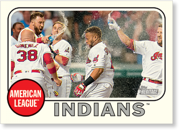 Cleveland Indians 2017 Topps Heritage Baseball - Poster (700x700), Png Download