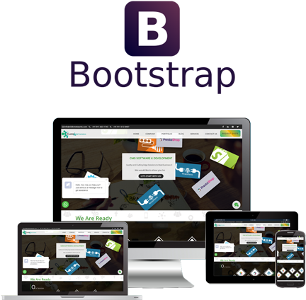 Expert In Designing Responsive Website Using Bootstrap - Web Technology (584x531), Png Download