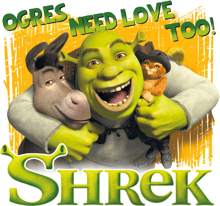 Shrek Ogres Need Love Men's Long Sleeve T-shirt - Shrek Png (850x873), Png Download