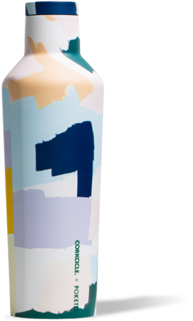 White Brush Stroke - Corkcicle Poketo Canteen (600x600), Png Download