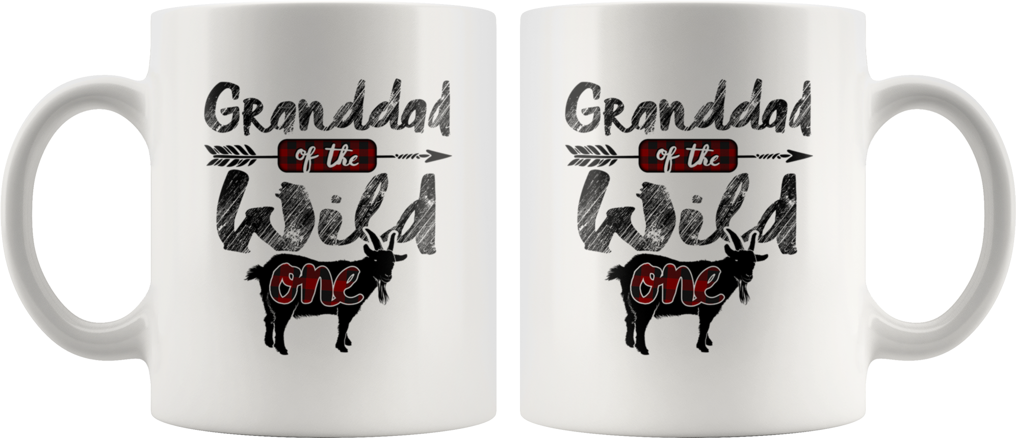Funny Granddad Of The Wild One Lumberjack Goat Lover - Mug (2000x2000), Png Download