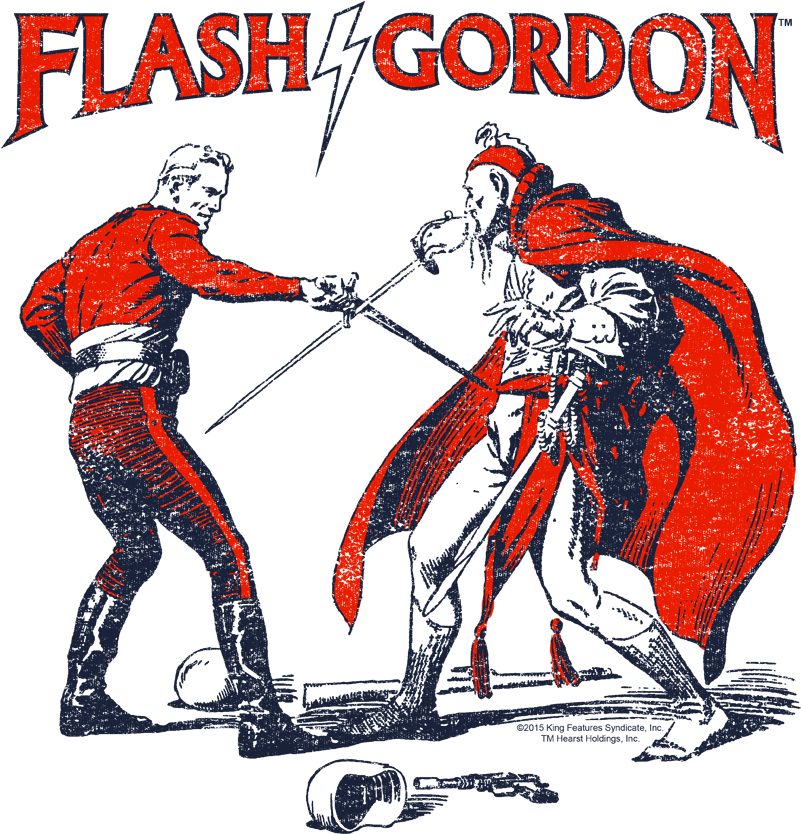 Flash Gordon Duel Kid's T-shirt - Alex Raymond Flash Gordon (850x937), Png Download