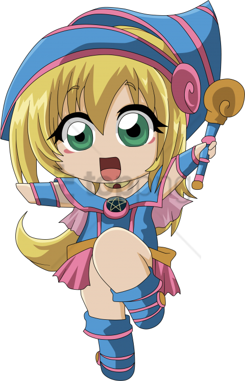 Free Png Download Dark Magician Girl Chibi Png Images - Cute Dark Magician Girl (480x747), Png Download