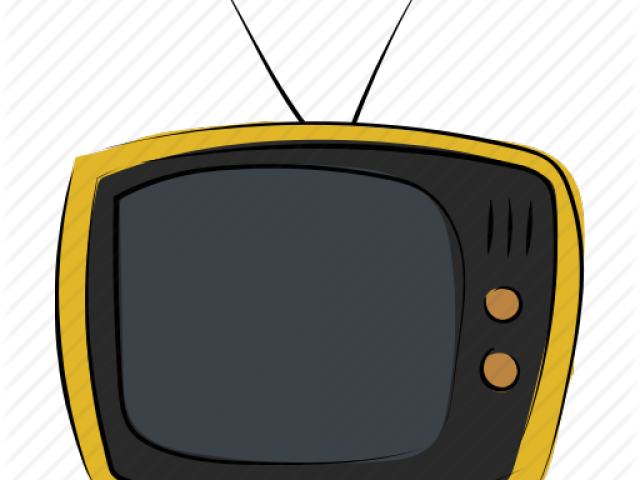 Drawn Tv Vintage Tv - Television Set (640x480), Png Download