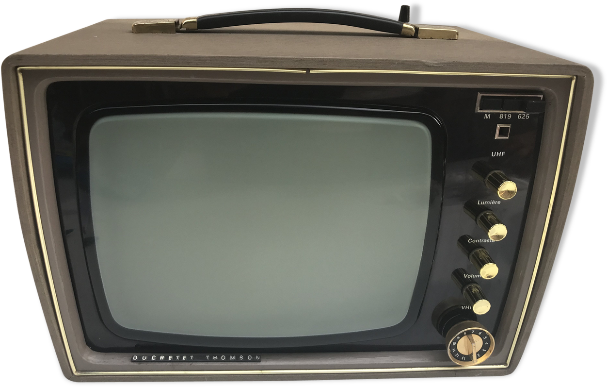 Old Television Ducretet Thomson Brand - Screen (1457x1457), Png Download