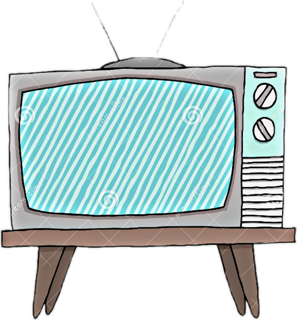 Tv Sticker - Cathode Ray Tubes Clipart (1024x1101), Png Download