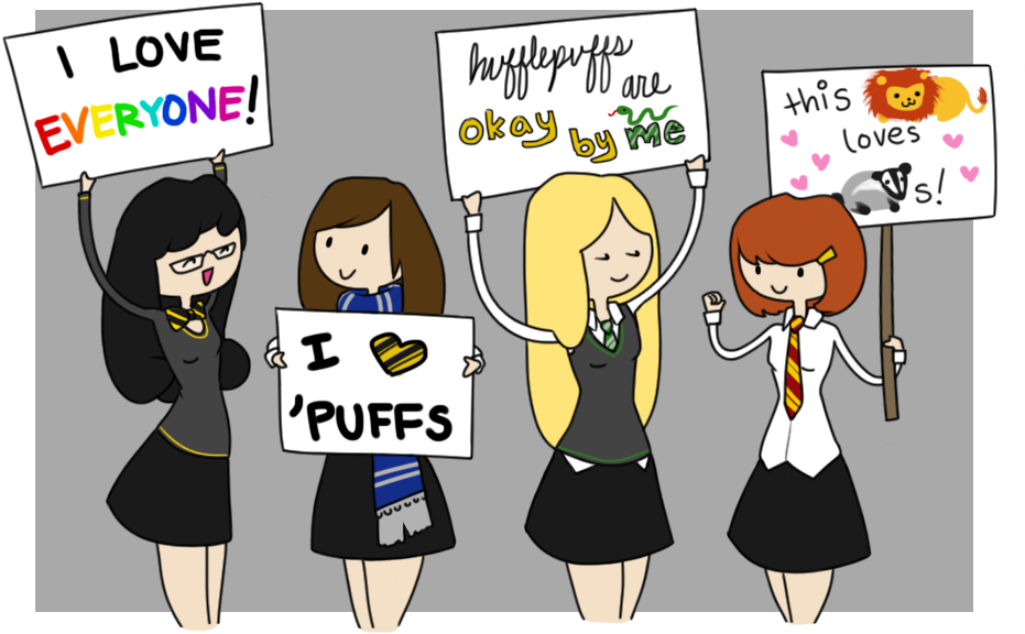 "i <3 Hufflepuffs" Promo Art By Ginny Ok So I Took - Hufflepuff And Gryffindor Love (949x634), Png Download