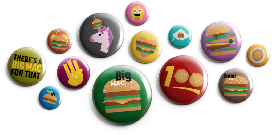 Big Mac Emojis - Badge (1000x505), Png Download
