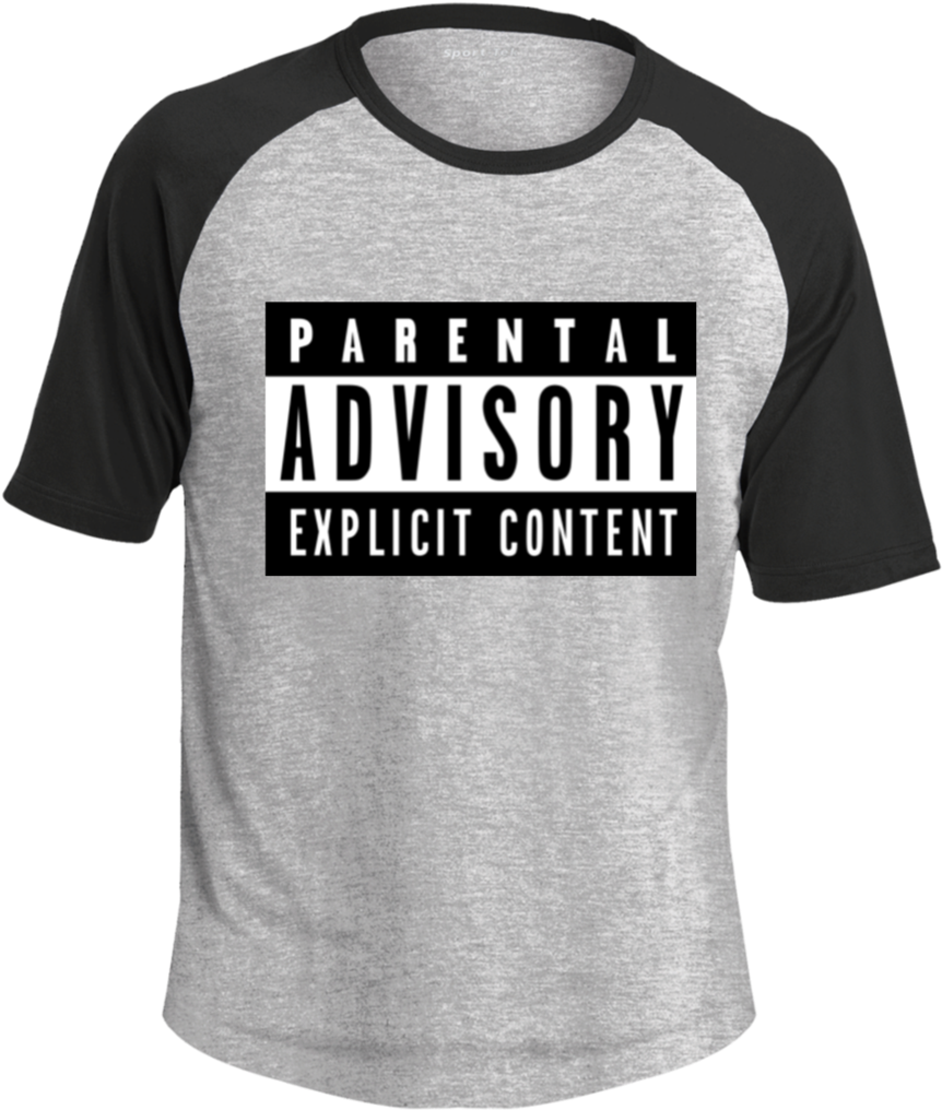 Black White "parental Advisory" Short Sleeve Tank Design - Active Shirt (1024x1024), Png Download