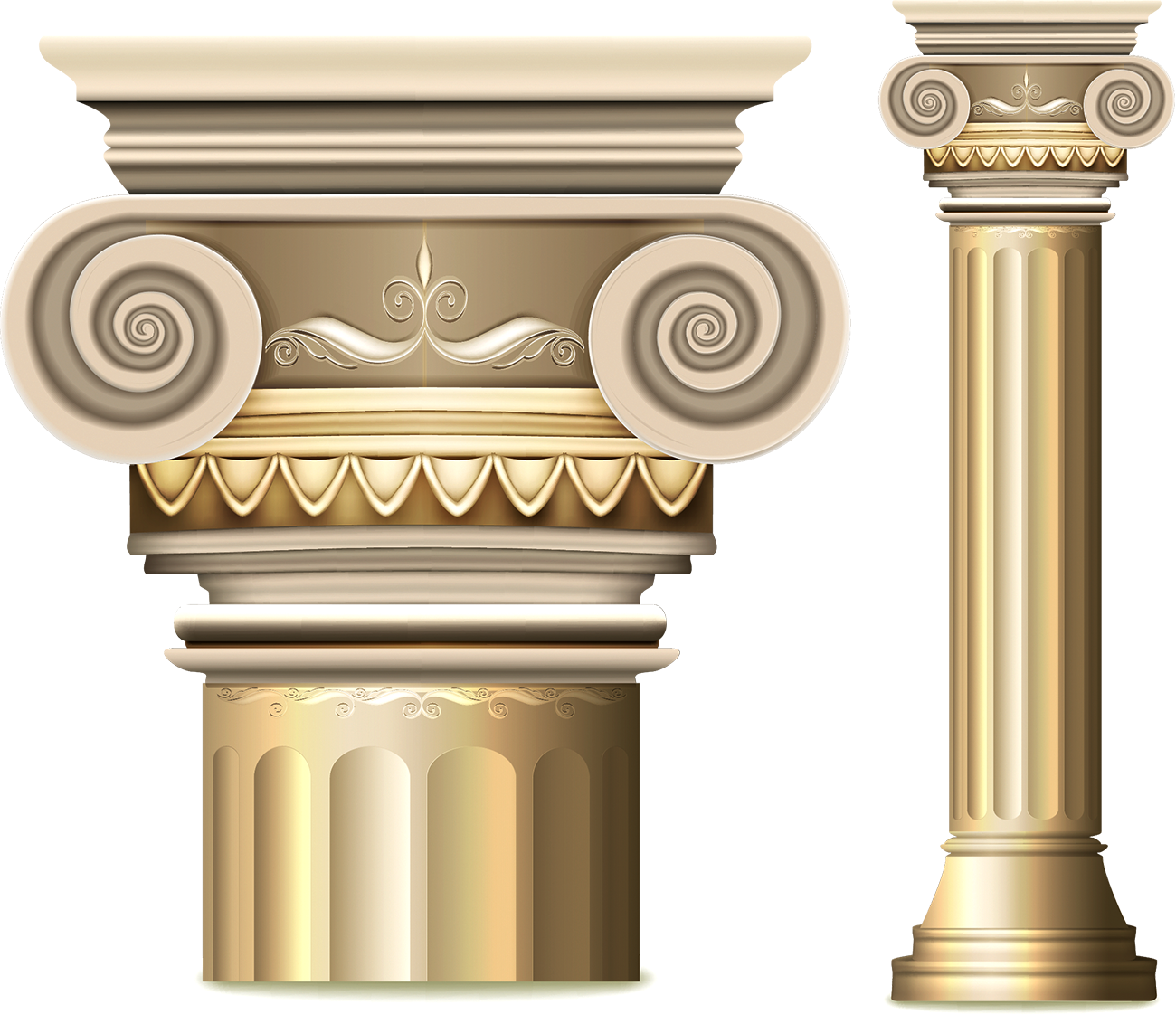 Column Arch Illustration Transprent Png Free Download - Pillar Design Png (1300x1132), Png Download