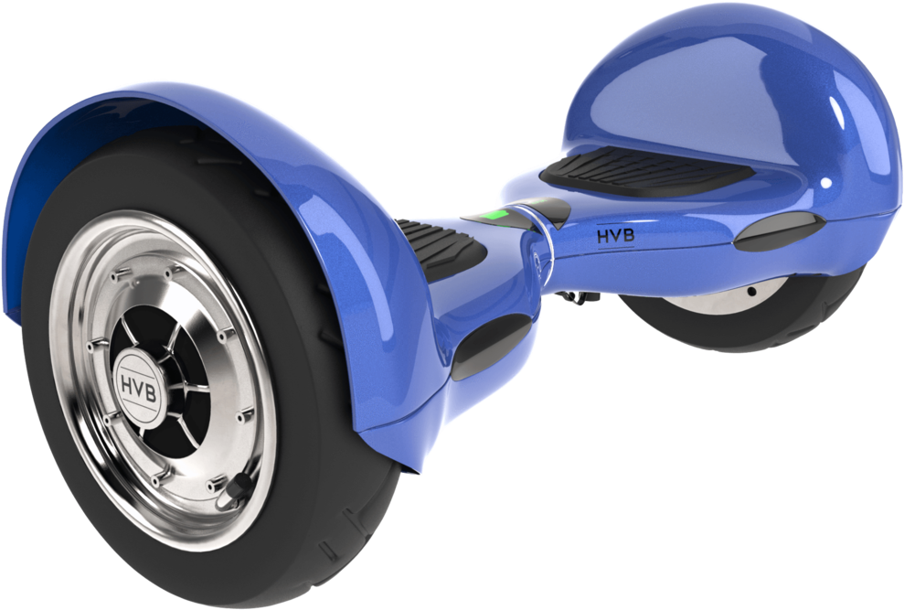 Smarthlon 10 Inch Classic Hoverboard Black White Blue - Self-balancing Scooter (1024x1024), Png Download