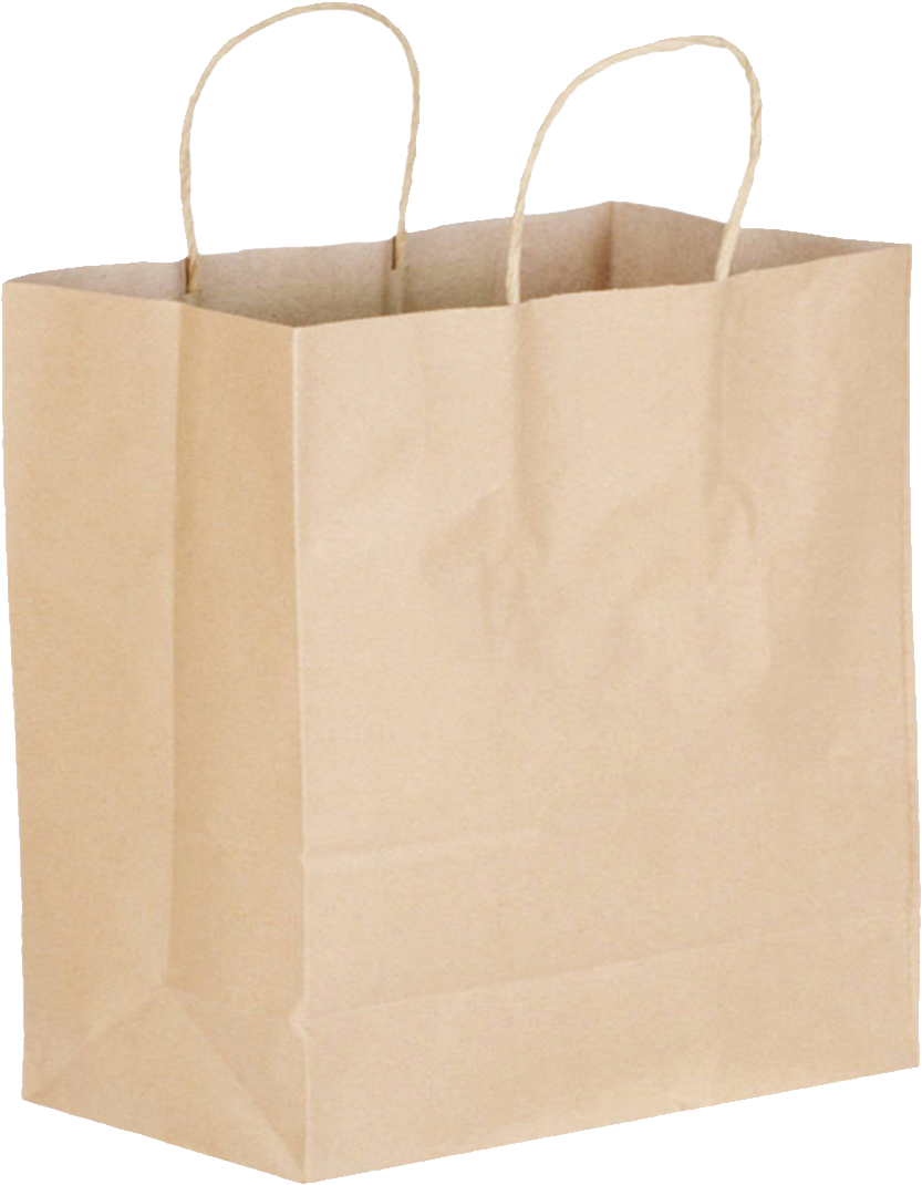 Large Kraft Paper Handle Bag - Paper Bag (1002x1211), Png Download