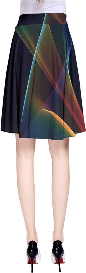 Abstract Rainbow Lily Colorful Mystical Flower A Line - A-line (419x960), Png Download