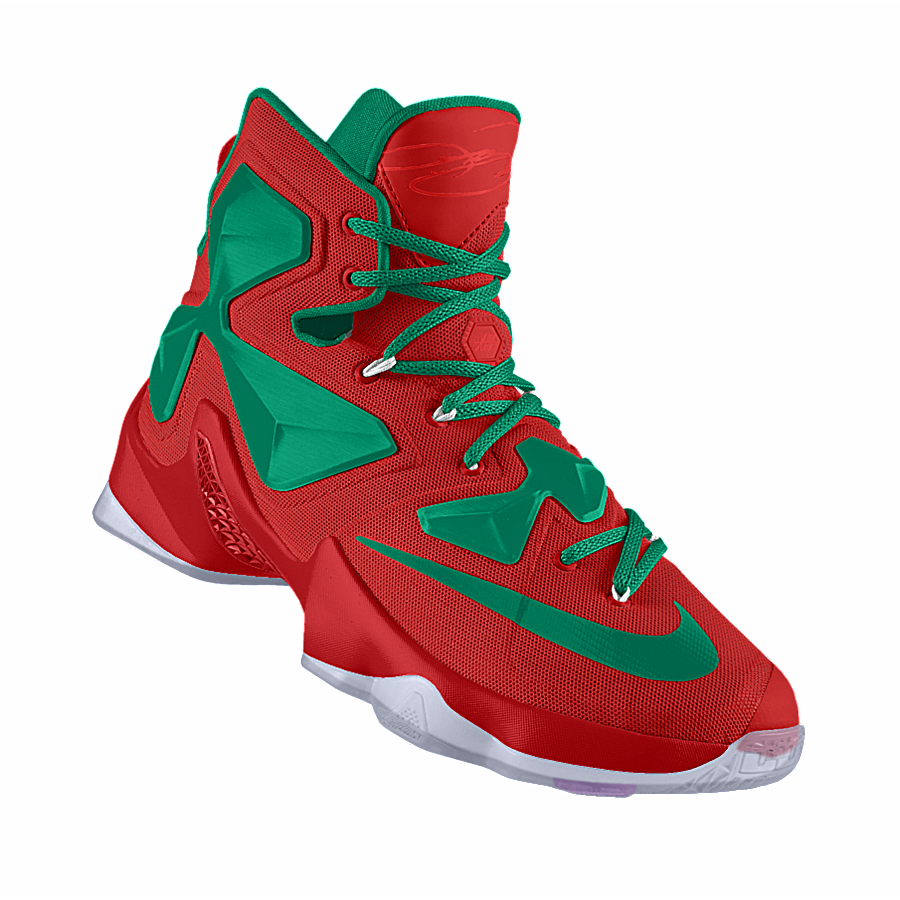 Lebron James Xiii Christmas Shoes - Nikeid Lebron 13 Christmas (900x900), Png Download
