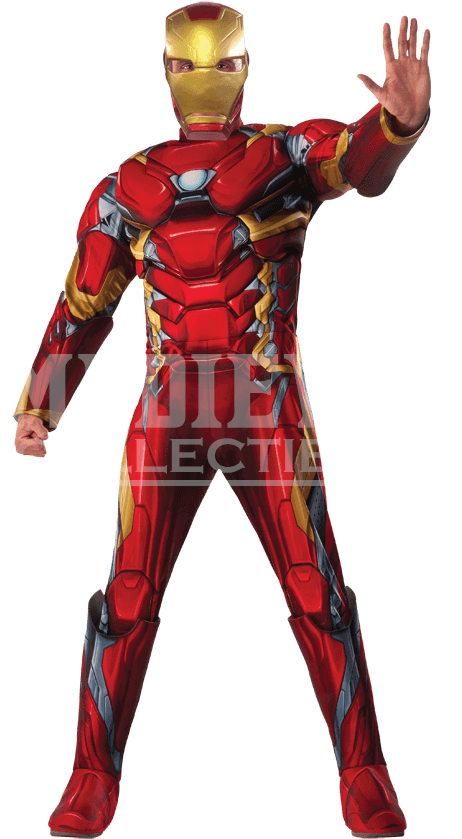 Adult Marvel Civil War Deluxe Iron Man Costume - Iron Man Costume Men (850x850), Png Download