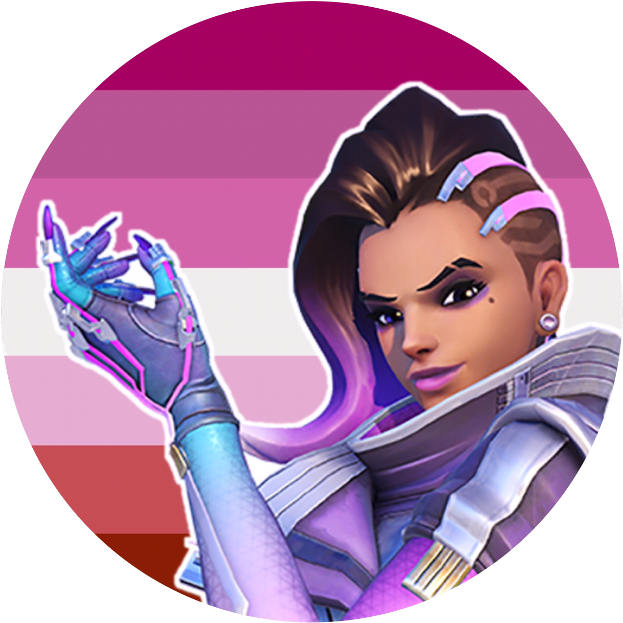 Lesbian Pride Icons - Sombra Overwatch Png (1280x1280), Png Download