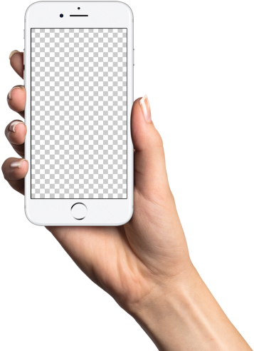 Collection Silver - Holding Iphone Mockup Png (1000x640), Png Download