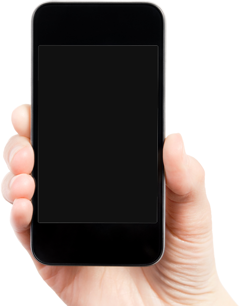 A Hand Holding An Iphone - Lettering App (600x645), Png Download