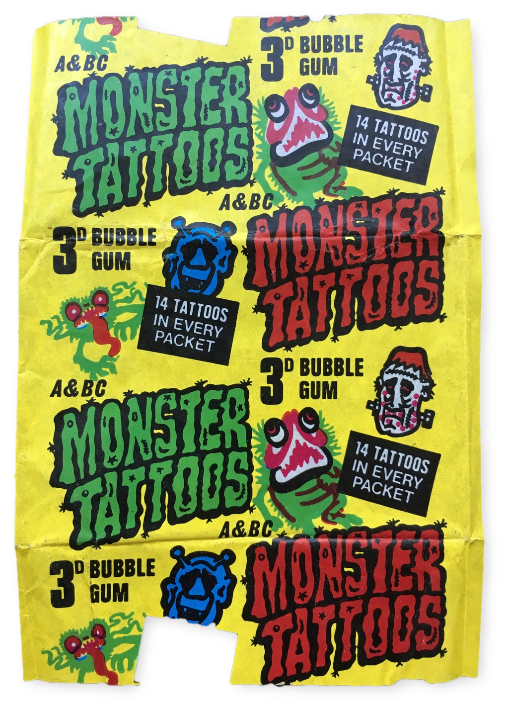 A&bc Monster Tattoos Wrapper - Comic Book (1200x1600), Png Download