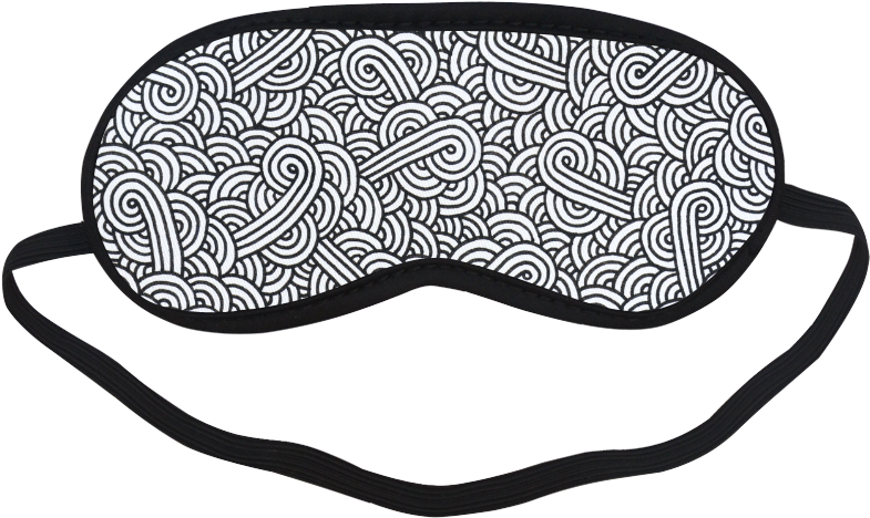 Black And White Swirls Doodles Sleeping Mask By @savousepate - Pig With Gold Mask (1000x1000), Png Download