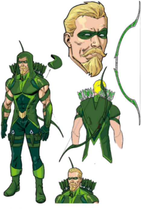 Green Arrow - Illustration (478x724), Png Download