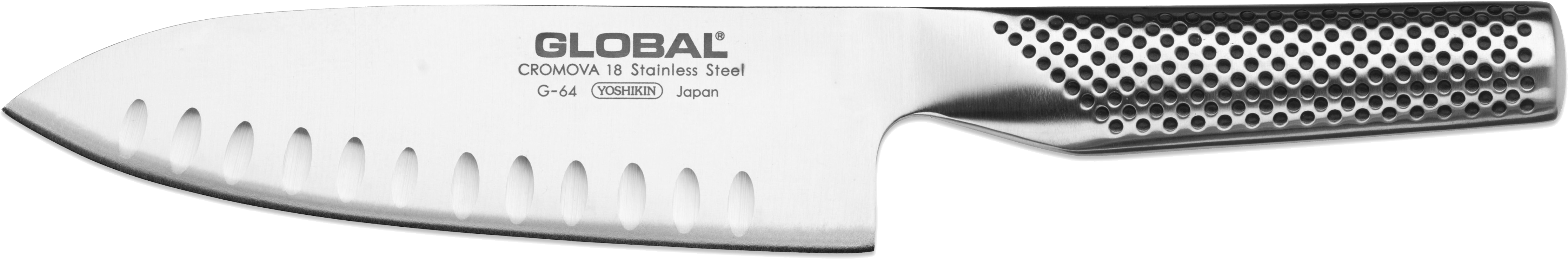 16cm Fluted Blade Chefs Knife - Global (4848x1338), Png Download