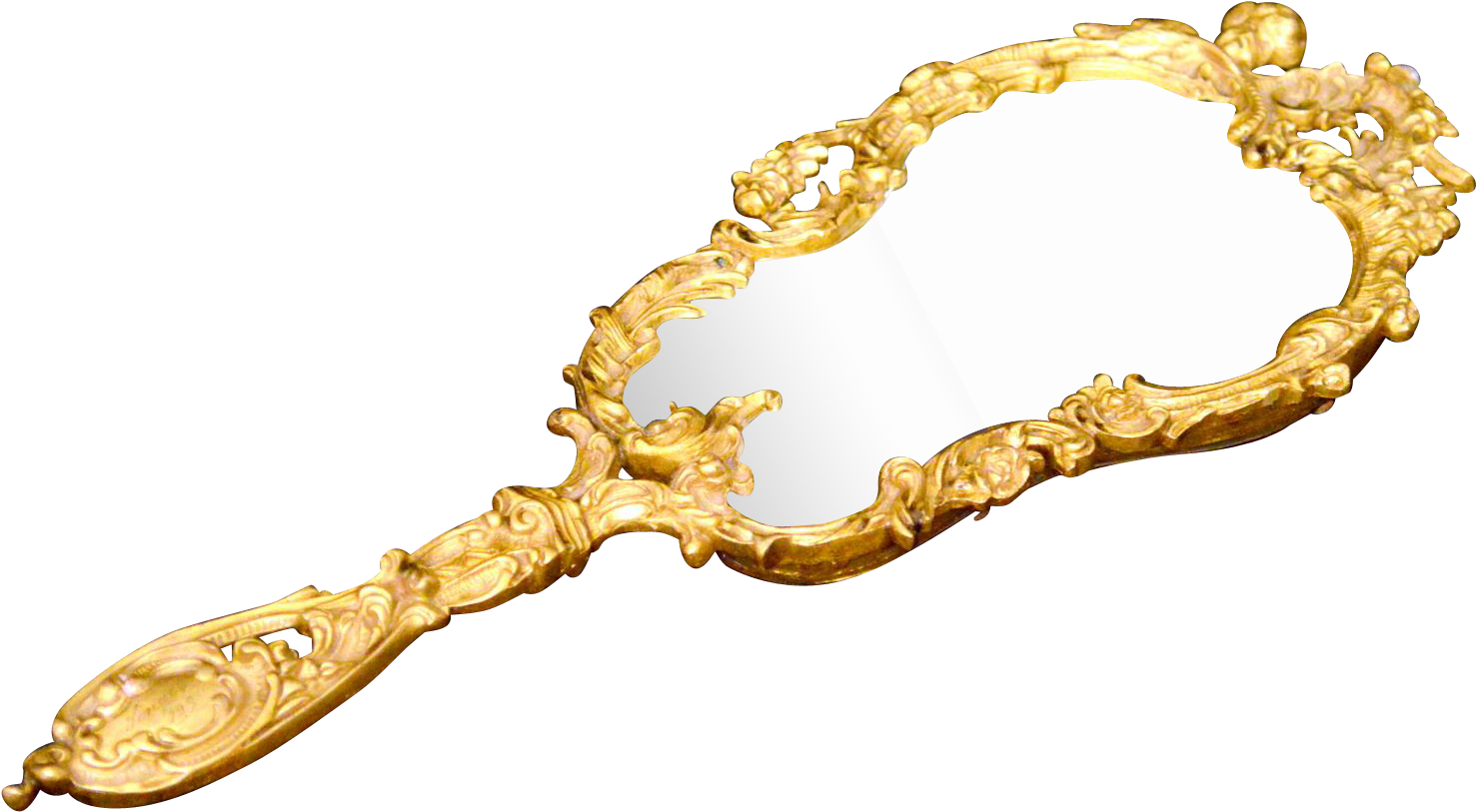 Hand Mirror Png - French Gilt Hand Mirror (1476x1476), Png Download