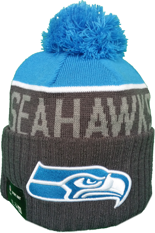 Seattle Seahawks Fleece Lined Blue Pom Toque More Than - Seattle Seahawks (518x778), Png Download