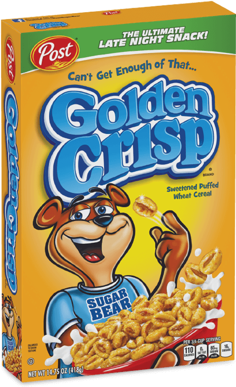 Post Golden Crisp Cereal Box - Golden Crisp (760x1019), Png Download