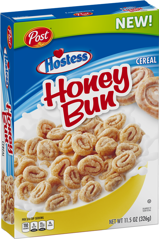 Honey Bun Product Image - Hostess Honey Bun Cereal (600x873), Png Download