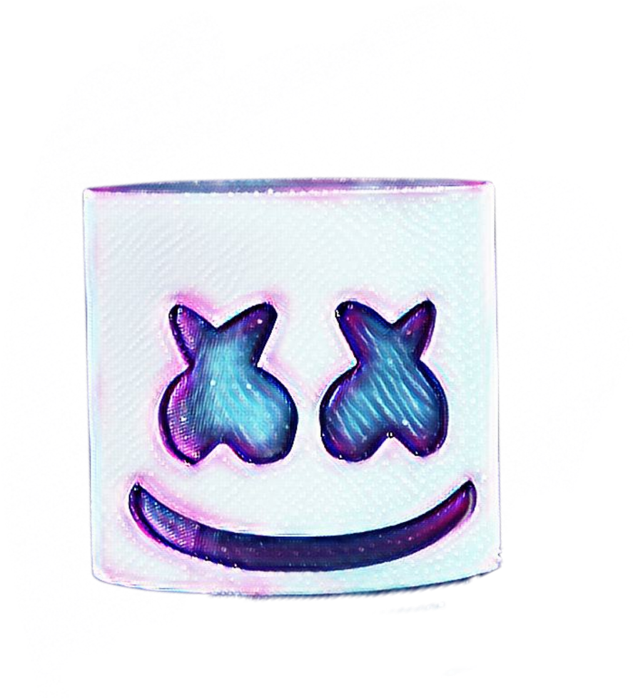 #mask #sticker #marshmello #galaxy - Png Mask Marshmello (1024x1024), Png Download