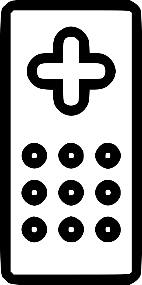 Remote Control Media Tv Television Comments - Cross (490x980), Png Download