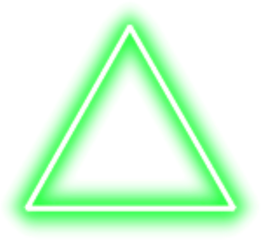 #green #neon #triangle #border #png #freetoedit - Neon Png (1024x1024), Png Download
