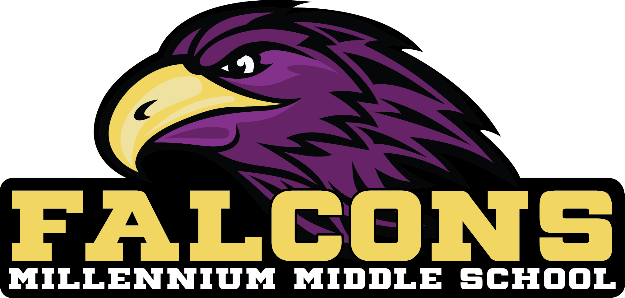 Falcon Clipart Millenium Falcon - Millennium Middle School Sanford Fl (2010x958), Png Download