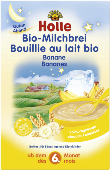 Papilla De Trigo Y Platano Con Leche - Holle Organic Milk Cereal With Banana (600x600), Png Download
