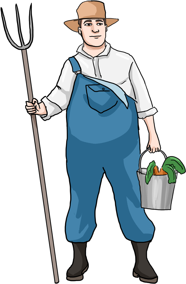 Old Farmer Png - Farmer Clip Art Png (700x1036), Png Download