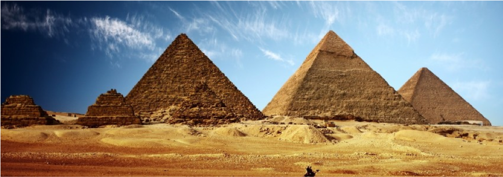 Pyramids Of Egypt On Flowvella - Dual Monitor Wallpaper Pyramids (1024x647), Png Download