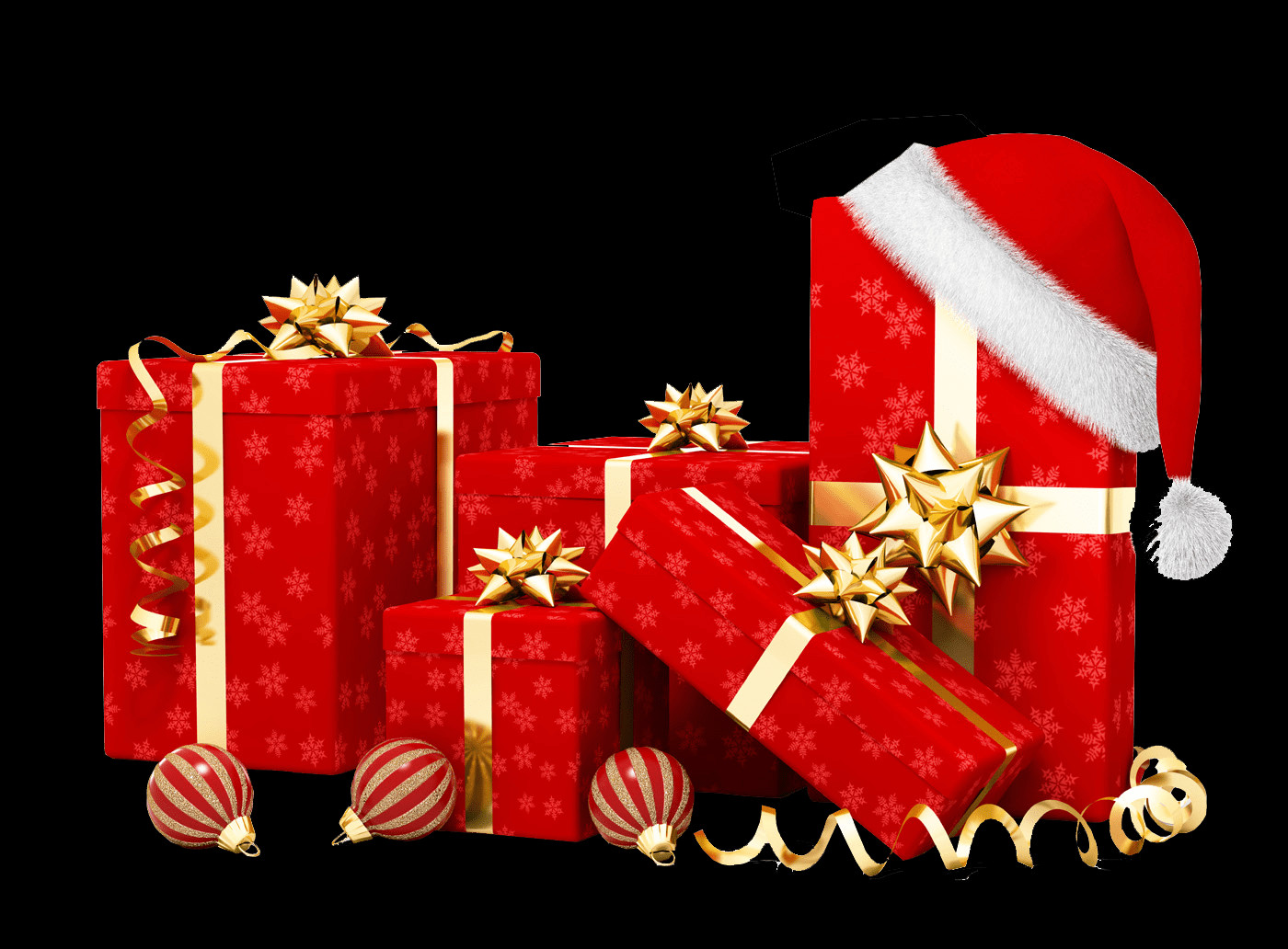 Christmas, Free Png Images - Xmas Gift Png (1400x1032), Png Download