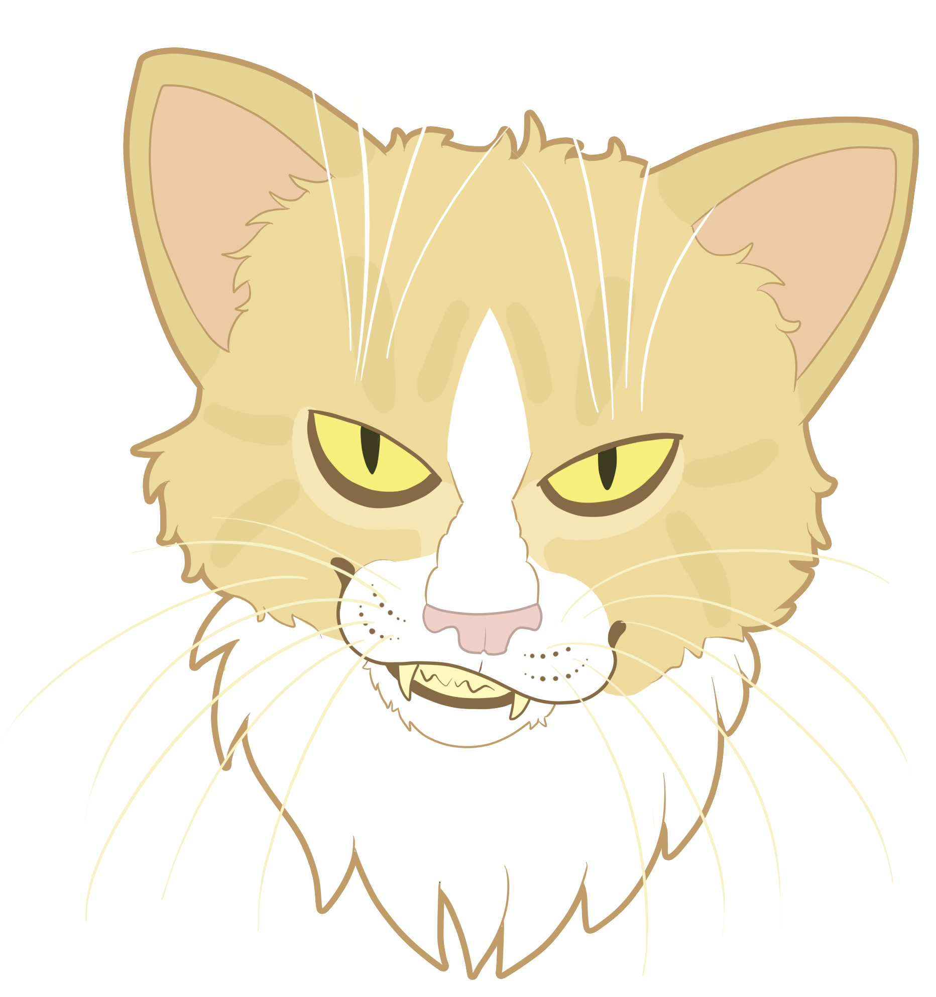 Evil Cat - Cat Yawns (2000x2000), Png Download