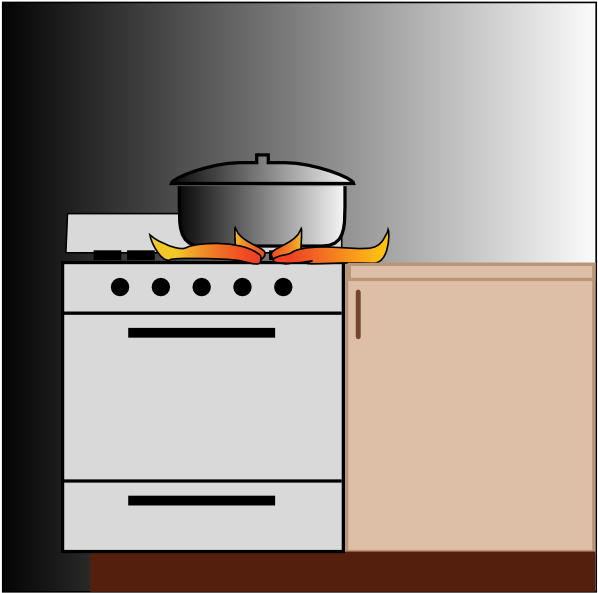 Food Pot On Stove Stove W Pot 999px - Kitchen (999x1293), Png Download